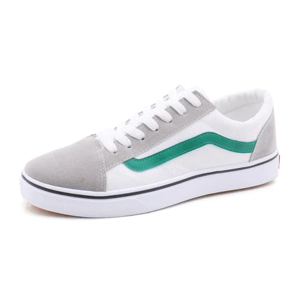 Men’s Checkered Canvas Sneakers – Lightweight Lace-Up Casual Shoes