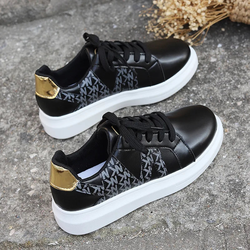 Loom & Soul Women’s Platform Sneakers – Casual Round Toe Vulcanized Shoes