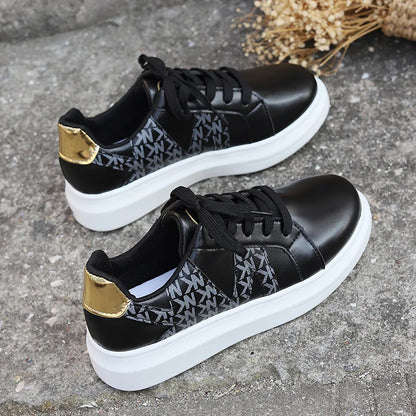 Loom & Soul Women’s Platform Sneakers – Casual Round Toe Vulcanized Shoes