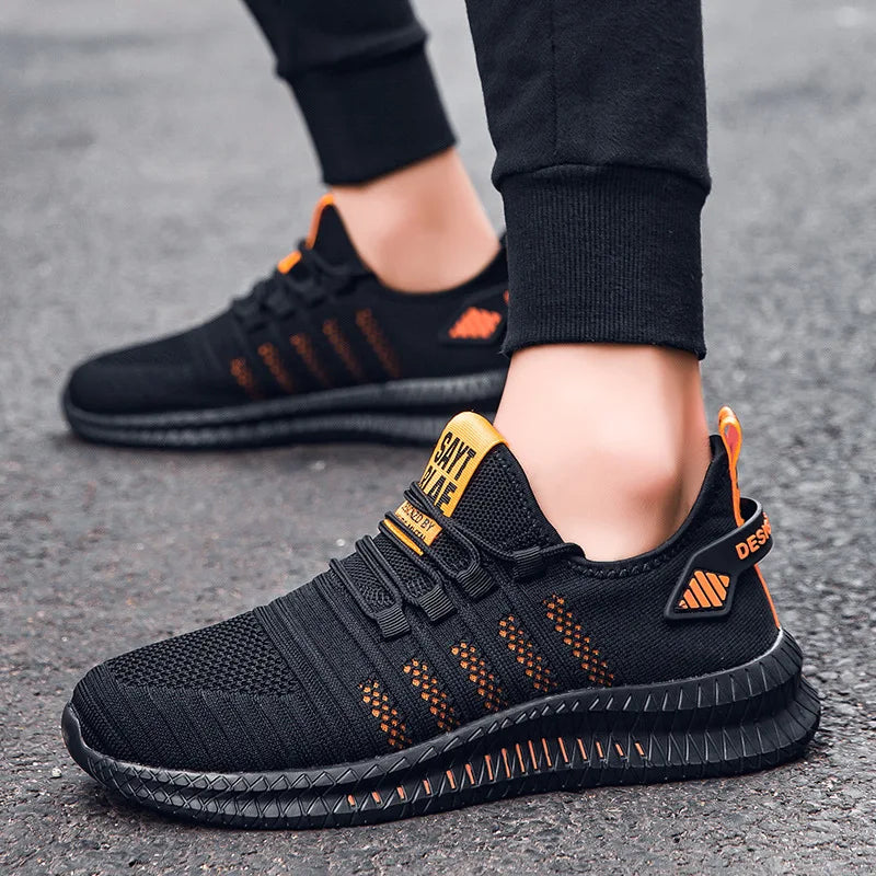 Men’s Flyknit Sneakers – Lightweight Breathable Casual Walking Shoes