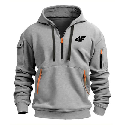 Men’s Thick Winter Hoodie – Loose Fit Printed Sports Streetwear Pullover