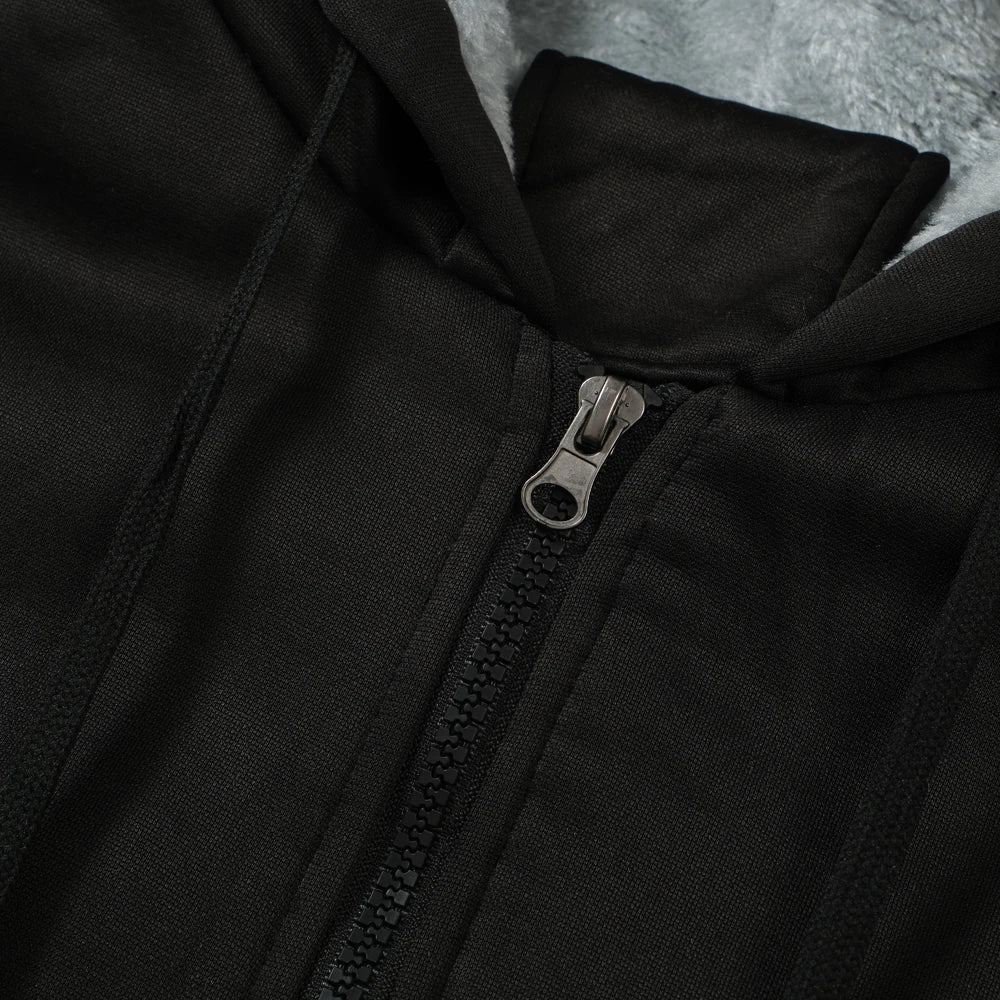 Loom & Soul Men’s Bleach Anime Fleece Hoodie – Warm Zip-Up Winter Street Jacket