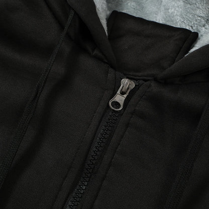 Loom & Soul Men’s Bleach Anime Fleece Hoodie – Warm Zip-Up Winter Street Jacket