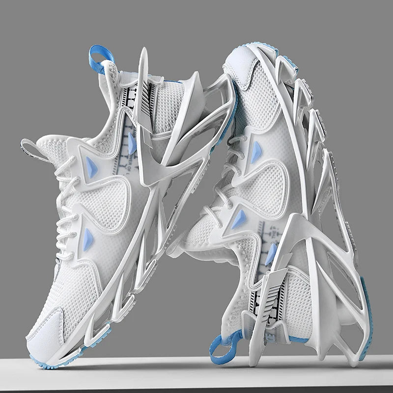 Men’s Breathable Flyknit Sneakers – Casual Trainers, Lightweight Walking Shoes