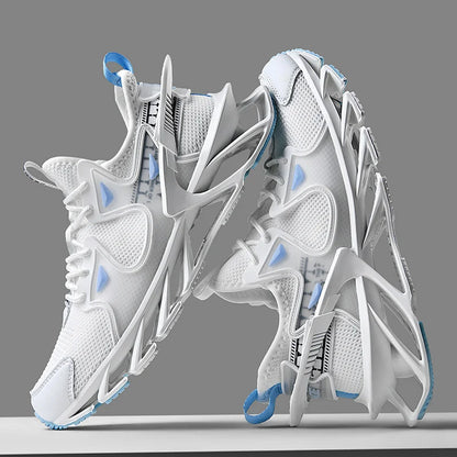 Men’s Breathable Flyknit Sneakers – Casual Trainers, Lightweight Walking Shoes