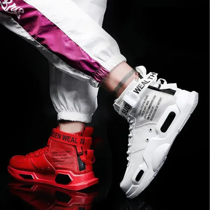 OLOMM™ Ignite Series – Men’s Waterproof Leather Sneakers | Breathable Height-Boost Sports Shoes