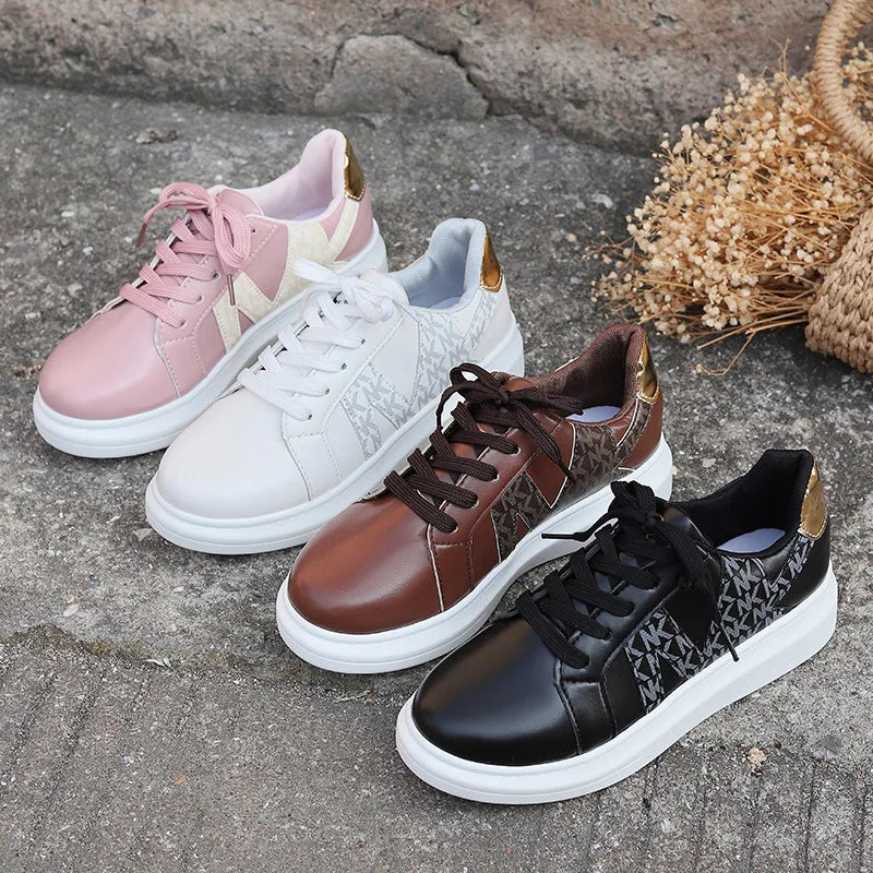 Loom & Soul Women’s Platform Sneakers – Casual Round Toe Vulcanized Shoes