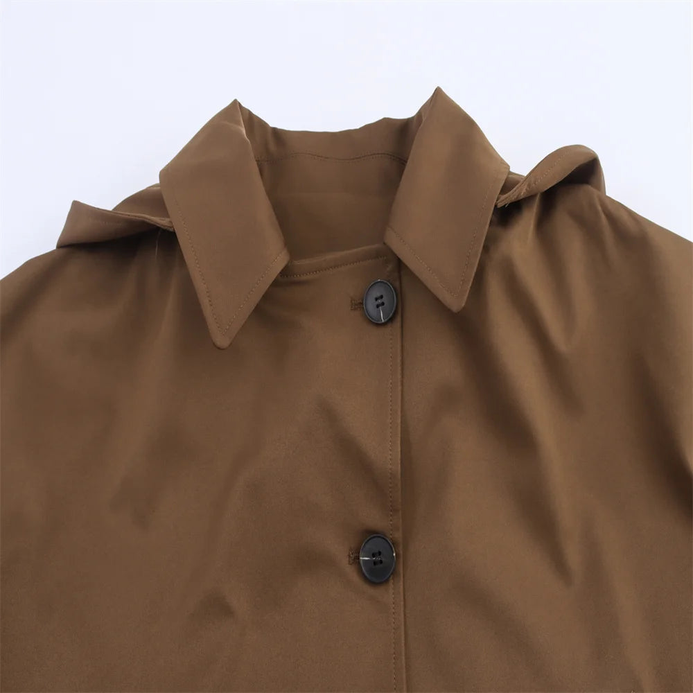 EleganceEase™ Hooded Lapel Jacket – Timeless Autumn Style, Effortless Confidence