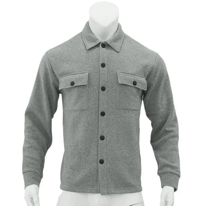 Loom & Soul Men’s Winter Fleece Lapel Jacket – Slim Fit Single-Breasted Coat
