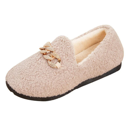 Rollstep™ Corduroy Winter Slippers – Warm Fleece-Lined Indoor Flats for Men & Women