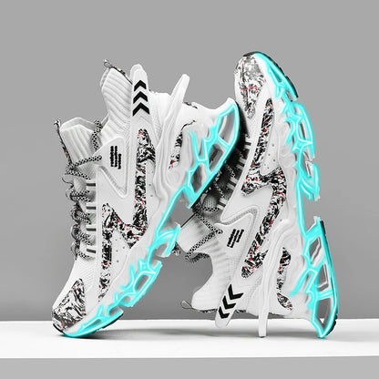 Men’s Breathable Flyknit Sneakers – Casual Trainers, Lightweight Walking Shoes