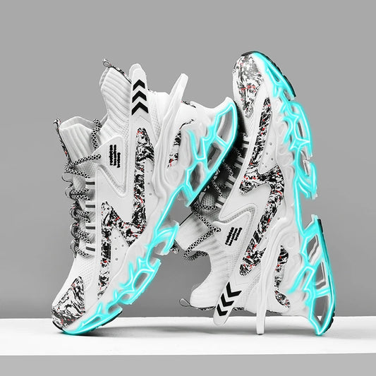 Men’s Breathable Flyknit Sneakers – Casual Trainers, Lightweight Walking Shoes