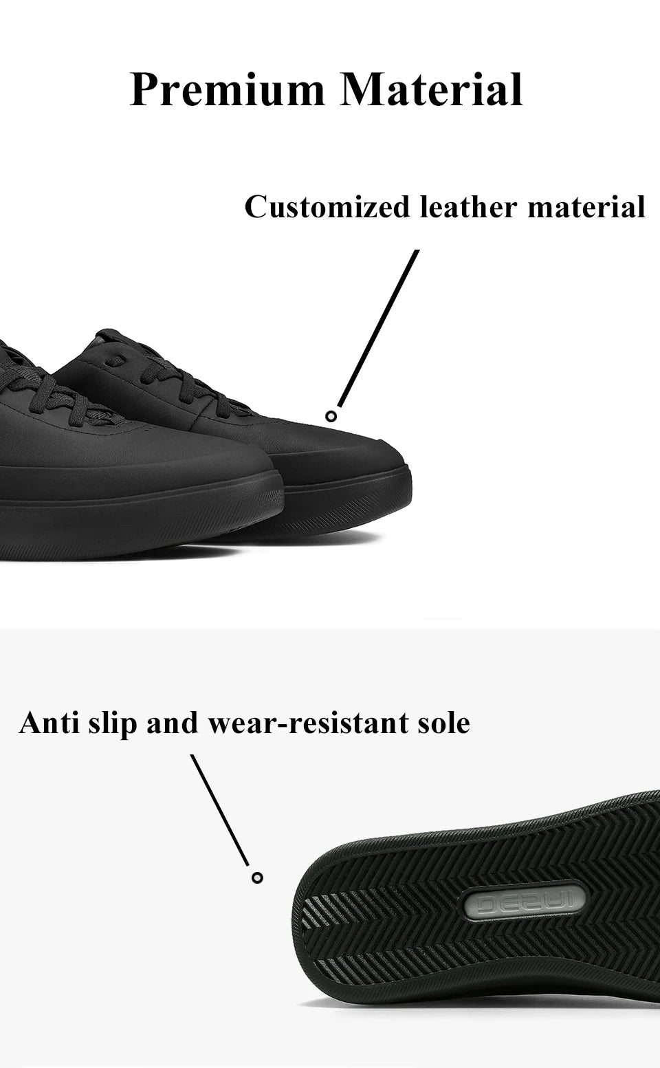 Desai™ DS3097 Men’s Leather Casual Shoes – Lightweight Breathable Soft Sole Sneakers