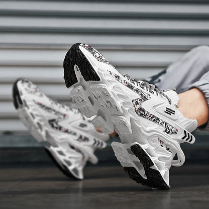 Men’s Breathable Flyknit Sneakers – Casual Trainers, Lightweight Walking Shoes