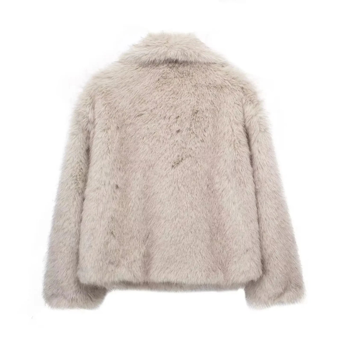 HH LuxeFur™ Faux Fur Lapel Jacket – Elegant Warmth for Autumn & Winter 2025