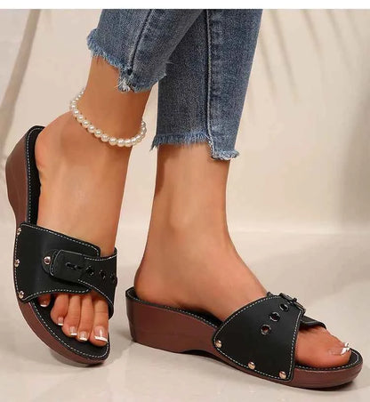 Luxury Wedge Heel Sandals – Elegant Summer Comfort Style