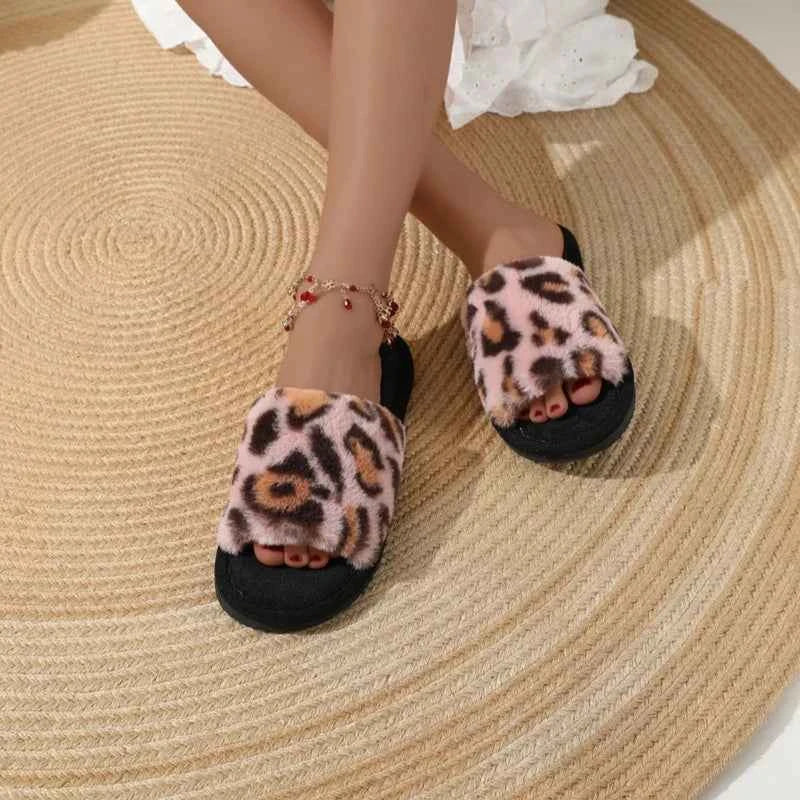 Cozy Fur Home Slippers – Soft Warm Comfort Slides