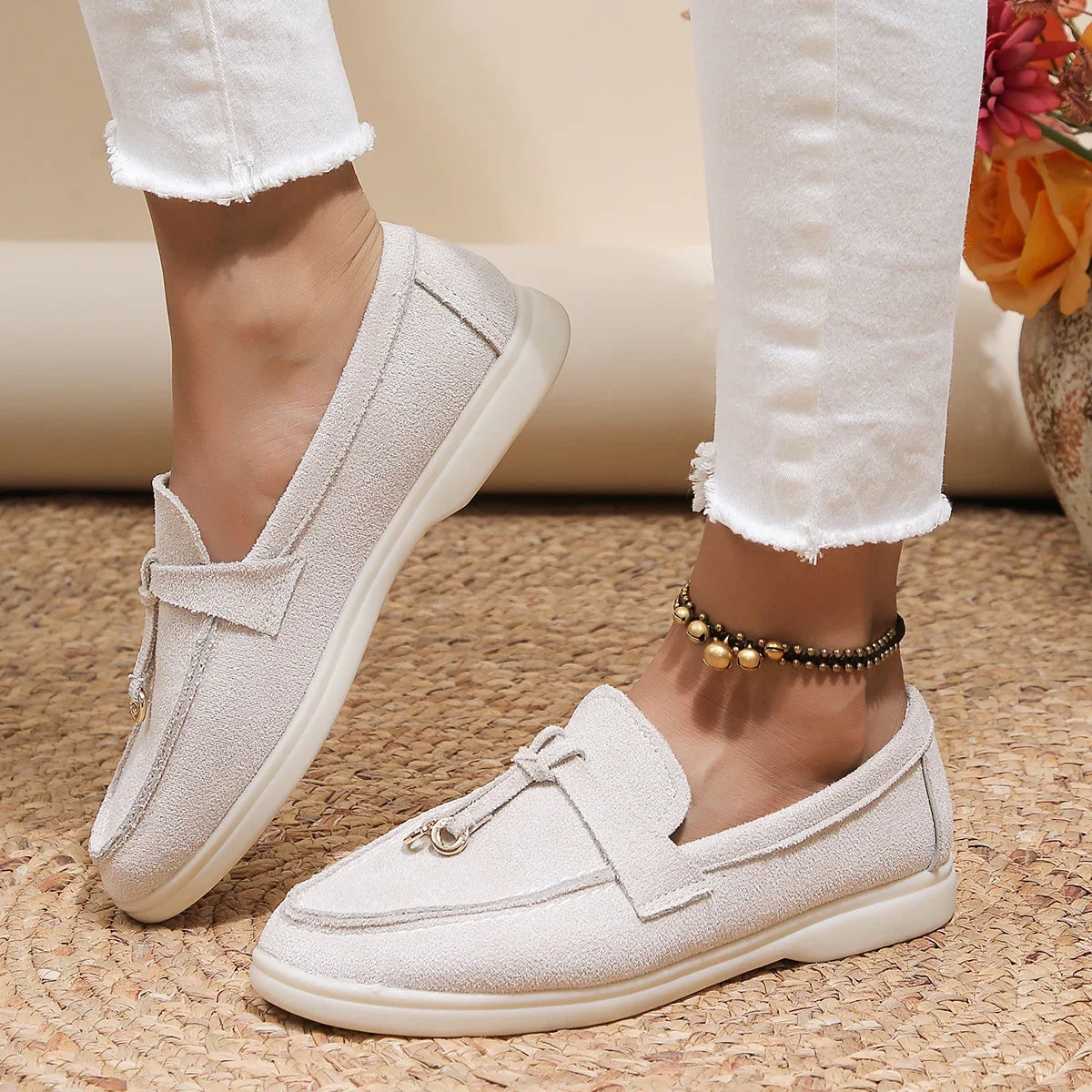 Women’s Slip-On Cotton Loafers – Lightweight Casual Flats for Everyday Wear