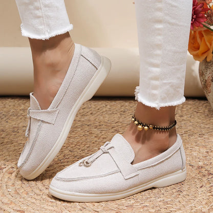 Women’s Slip-On Cotton Loafers – Lightweight Casual Flats for Everyday Wear