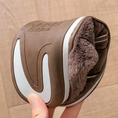 Men’s Cozy Flannel Memory Foam Slippers – Winter Comfort Slip-On
