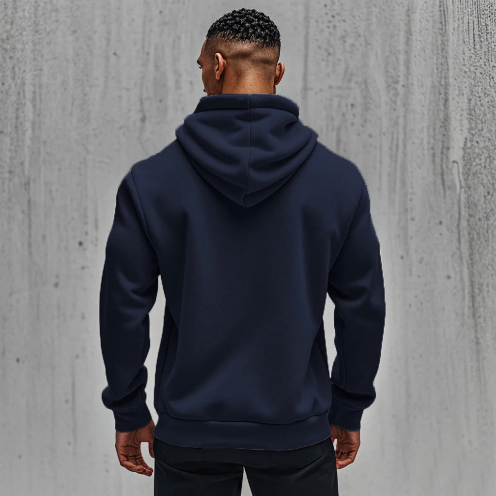 Men’s Fleece Zip Hoodie – Soft Comfort Fit Long Sleeve Sports Sweatshirt