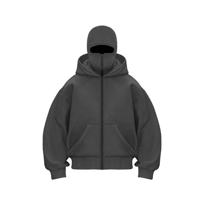 Men’s Autumn Winter Zipper Hoodie – Warm Casual Streetwear Jacket