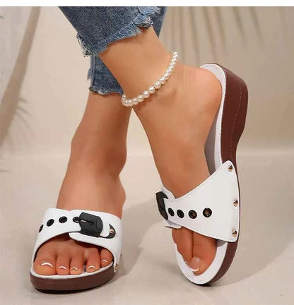 Luxury Wedge Heel Sandals – Elegant Summer Comfort Style