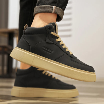 Loom & Soul Men’s Mid-Top Skate Sneakers – 2025 Breathable Casual Shoes