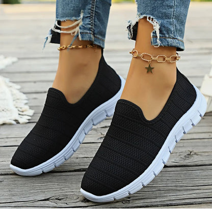 AirFlex Slip-On Sneakers – Women’s Lightweight Mesh Comfort Shoes | Breathable Casual Footwear for Everyday Wear