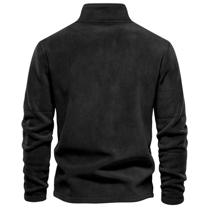 AIOPESON Men’s Thick Fleece Pullover – Turn-Down Collar Winter Sweatshirt