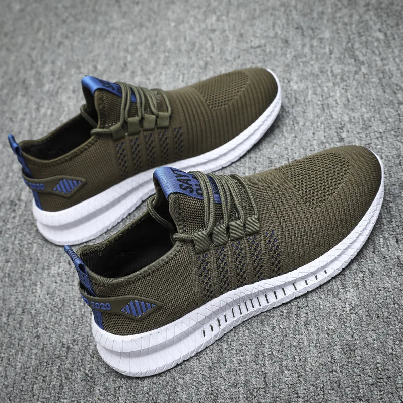 Men’s Flyknit Sneakers – Lightweight Breathable Casual Walking Shoes