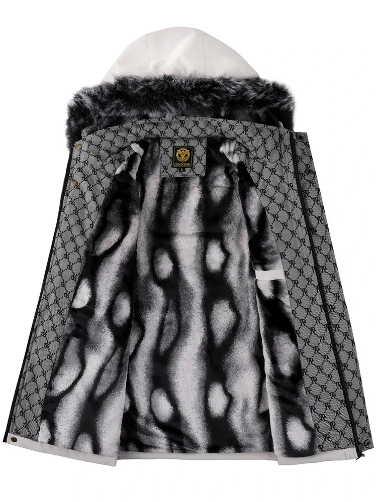 Loom & Soul Men’s Hooded Cotton Jacket – Warm Windproof Winter Padded Coat