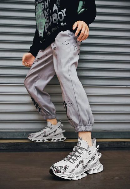 Men’s Breathable Flyknit Sneakers – Casual Trainers, Lightweight Walking Shoes