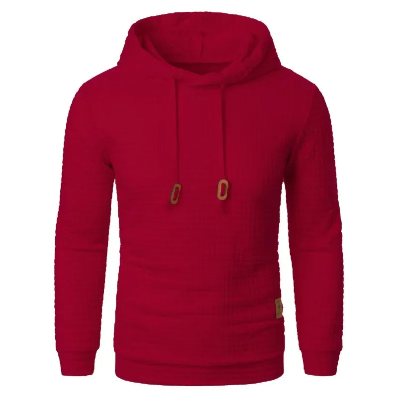 Men’s Solid Color Casual Hoodie – Lightweight Fleece Pullover for Everyday Wear