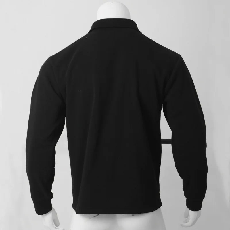 Loom & Soul Men’s Winter Fleece Lapel Jacket – Slim Fit Single-Breasted Coat