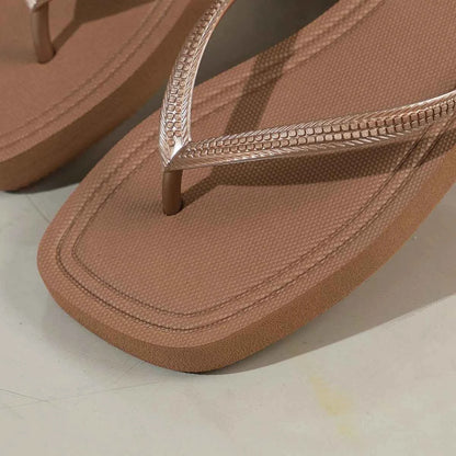 Minimal Square Toe Flip Flops – Lightweight Summer Comfort