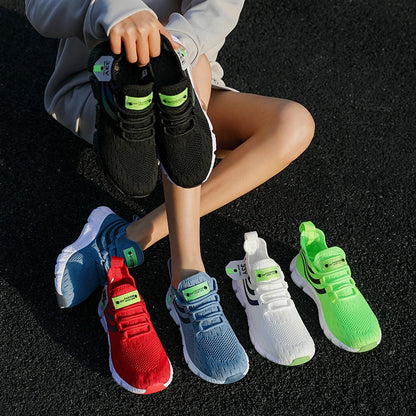 Men’s Lace-Up Mesh Sneakers – Lightweight Breathable Casual Walking Shoes