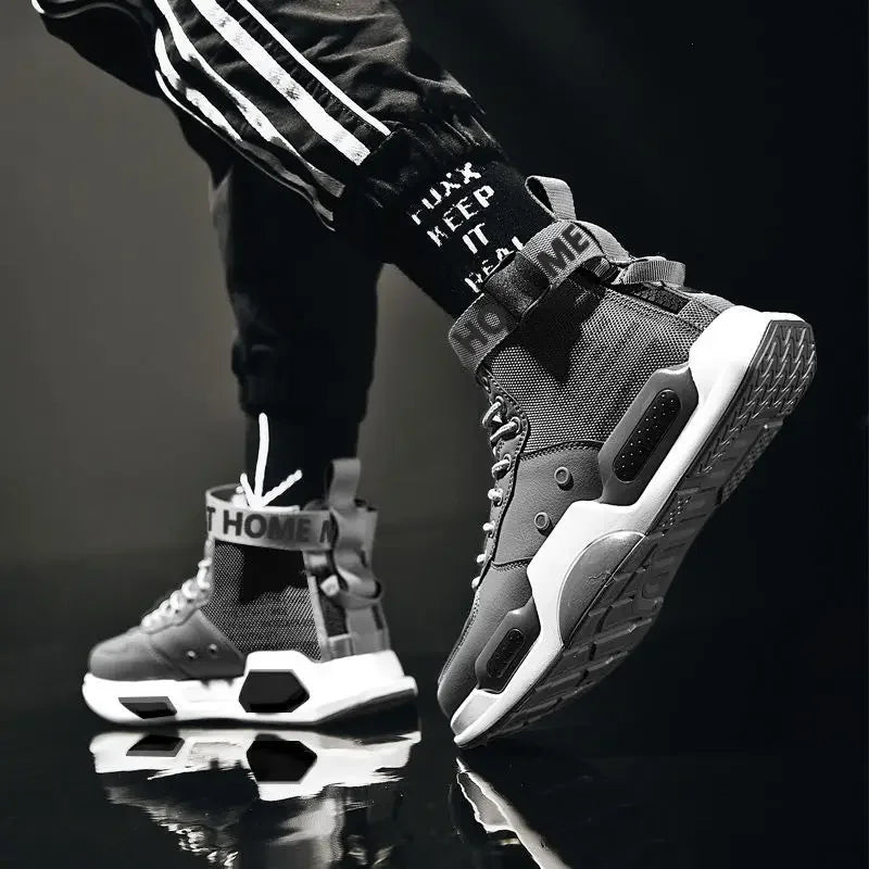 OLOMM™ Ignite Series – Men’s Waterproof Leather Sneakers | Breathable Height-Boost Sports Shoes