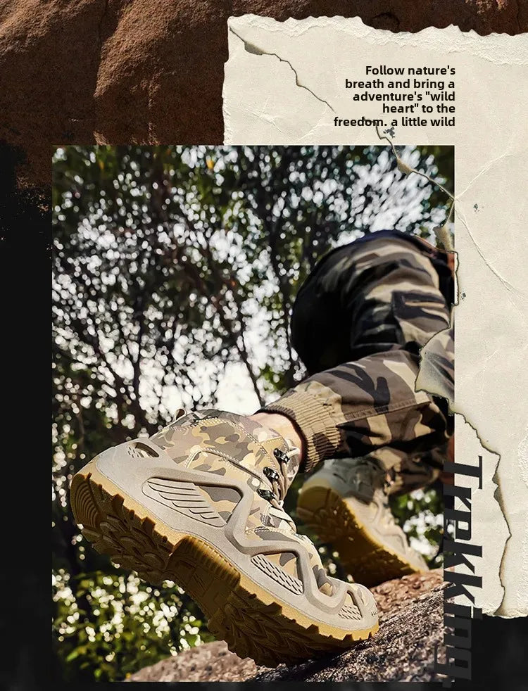 Men’s Oxford Hiking Shoes – Waterproof Canvas Sport Boots, Non-Slip Size 39–46