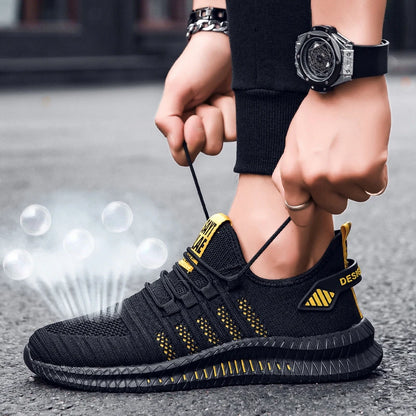 Men’s Flyknit Sneakers – Lightweight Breathable Casual Walking Shoes
