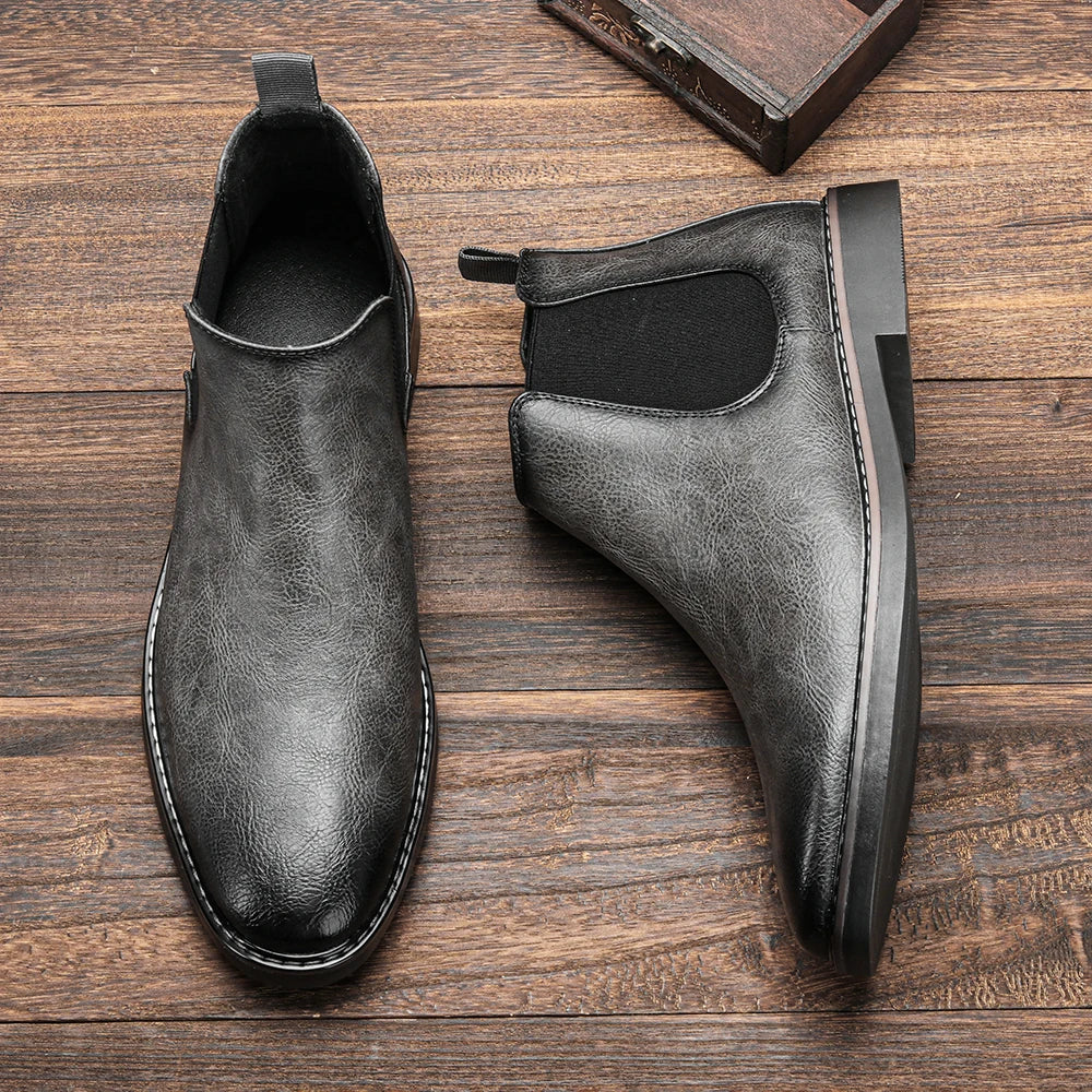 Loom & Soul Men’s Retro Chelsea Boots – Classic Slip-On British Style Boots