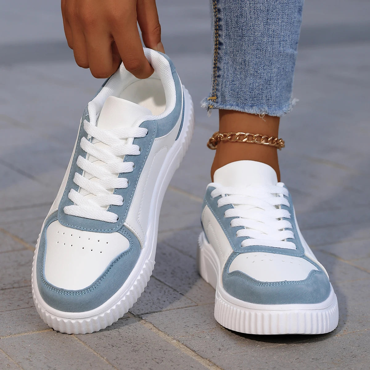 Loom & Soul YRZL Unisex Lightweight Sneakers – Non-Slip Thick Sole Comfort