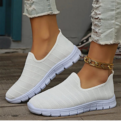 AirFlex Slip-On Sneakers – Women’s Lightweight Mesh Comfort Shoes | Breathable Casual Footwear for Everyday Wear