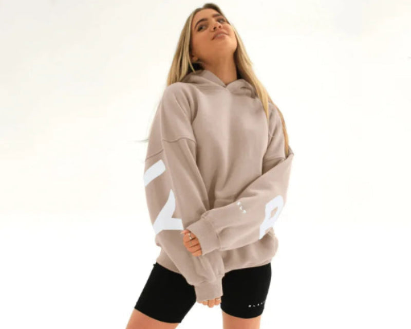 Women’s Casual Printed Pullover Hoodie – Autumn Winter Loose Fit Sweatshirt