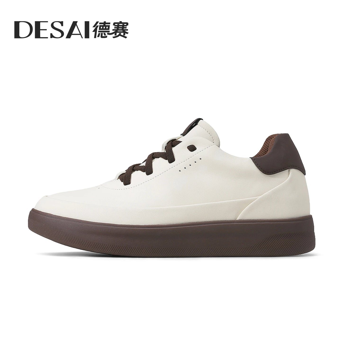 Desai™ DS3097 Men’s Leather Casual Shoes – Lightweight Breathable Soft Sole Sneakers