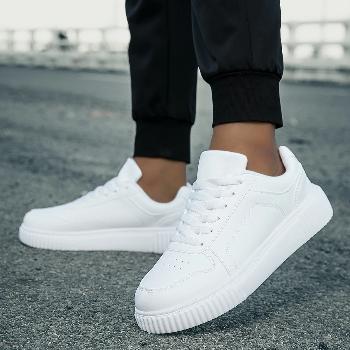 Loom & Soul YRZL Unisex Lightweight Sneakers – Non-Slip Thick Sole Comfort