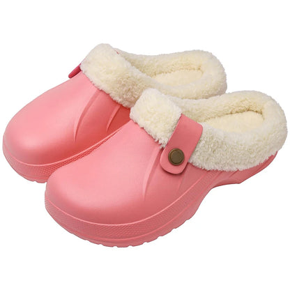Asgard™ Women’s Waterproof Fur Slippers – Warm & Non-Slip
