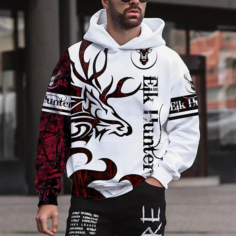 3D Dragon Graphic Hoodie for Men – Lightweight Pullover Streetwear Sweatshirt