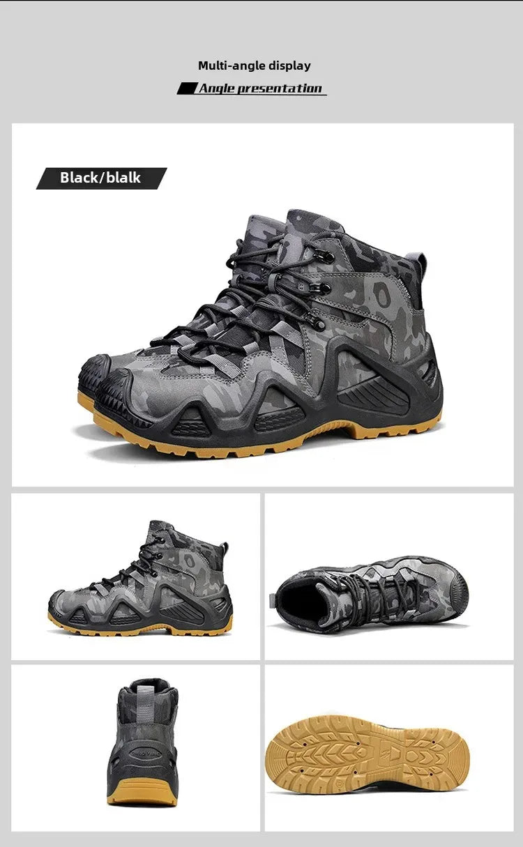 Men’s Oxford Hiking Shoes – Waterproof Canvas Sport Boots, Non-Slip Size 39–46