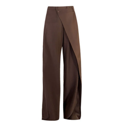 Loom & Soul™ Irregular Wide-Leg Pants – Women’s High-Waist Loose Trousers
